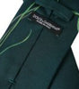Dolce &amp; Gabbana Green Printed 100% Silk Adjustable Men Tie