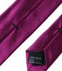 Dolce &amp; Gabbana Purple Solid Satin Silk Adjustable Men Tie