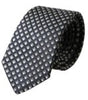 Dolce &amp; Gabbana Black 100% Silk Patterned Adjustable Men Tie