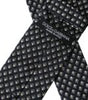 Dolce &amp; Gabbana Black 100% Silk Patterned Adjustable Men Tie