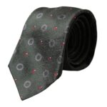 Dolce &amp; Gabbana Dark Gray 100% Silk Fantasy Adjustable Men Tie