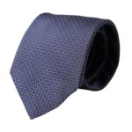 Dolce &amp; Gabbana Navy Blue Silk Patterned Adjustable Men Tie