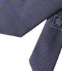 Dolce &amp; Gabbana Navy Blue Silk Patterned Adjustable Men Tie