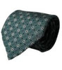Dolce &amp; Gabbana Green Silk Branded Logo Adjustable Men Tie