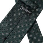 Dolce &amp; Gabbana Green Silk Branded Logo Adjustable Men Tie