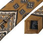 Dolce &amp; Gabbana Yellow 100% Silk Wheel Print Adjustable Men Tie