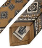 Dolce &amp; Gabbana Yellow 100% Silk Wheel Print Adjustable Men Tie
