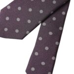 Dolce &amp; Gabbana Purple 100% Silk Polka Dot Adjustable Men Tie