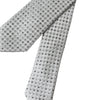 Dolce &amp; Gabbana Light Gray Polka Dot Silk Adjustable Men Tie