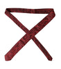 Dolce &amp; Gabbana Red Floral Brocade Silk Adjustable Men Tie