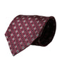 Dolce &amp; Gabbana Maroon Silk Branded Logo Adjustable Men Tie