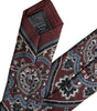 Dolce &amp; Gabbana Bordeaux Printed 100% Silk Adjustable Men Tie