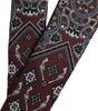Dolce &amp; Gabbana Bordeaux Printed 100% Silk Adjustable Men Tie