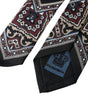 Dolce &amp; Gabbana Black Printed 100% Silk Adjustable Men Tie