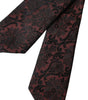 Dolce &amp; Gabbana Maroon Floral Fantasy Silk Adjustable Men Tie