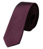 Dolce &amp; Gabbana Bordeaux Solid 100% Silk Adjustable Men Tie
