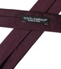Dolce &amp; Gabbana Bordeaux Solid 100% Silk Adjustable Men Tie