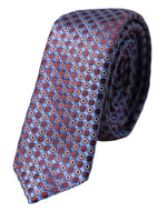 Dolce &amp; Gabbana Blue Purple Patterned Silk Adjustable Men Tie
