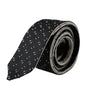 Dolce &amp; Gabbana Black White Patterned Adjustable Tie
