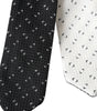 Dolce &amp; Gabbana Black White Patterned Adjustable Tie