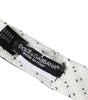Dolce &amp; Gabbana Black White Patterned Adjustable Tie