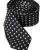Dolce &amp; Gabbana Black Patterned 100%Silk Adjustable Tie