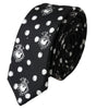 Dolce &amp; Gabbana Black Heart Polka Dot Adjustable Tie