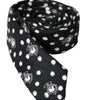 Dolce &amp; Gabbana Black Heart Polka Dot Adjustable Tie