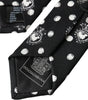 Dolce &amp; Gabbana Black Heart Polka Dot Adjustable Tie