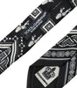 Dolce &amp; Gabbana Black Patterned 100%Silk Adjustable Tie