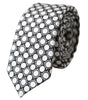Dolce &amp; Gabbana White Circles 100% Silk Adjustable Tie