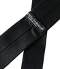 Dolce &amp; Gabbana Black Solid 100% Silk Adjustable Tie