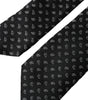 Dolce &amp; Gabbana Black Jacquard Patterned Silk Adjustable Men Tie