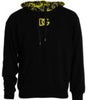 Dolce &amp; Gabbana Black Logo Cotton Hooded Sweatshirt Sweater