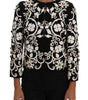 Dolce & Gabbana Black Baroque Floral Crystal Jacket