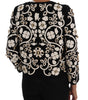 Dolce & Gabbana Black Baroque Floral Crystal Jacket