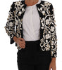 Dolce & Gabbana Black Baroque Floral Crystal Jacket