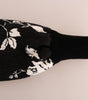Dolce & Gabbana Floral Brocade Black Fur Sweater