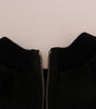 Dolce & Gabbana Floral Brocade Black Fur Sweater