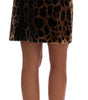 Dolce & Gabbana Elegant Leopard Print A-Line Skirt