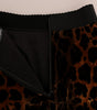 Dolce & Gabbana Elegant Leopard Print A-Line Skirt