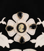 Dolce & Gabbana Black White Floral Baroque Crystal Pencil Skirt