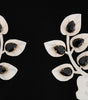 Dolce & Gabbana Black White Floral Baroque Crystal Pencil Skirt