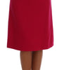 Dolce & Gabbana Elegant Pink Wool A-Line Knee-Length Skirt
