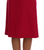 Dolce & Gabbana Elegant Pink Wool A-Line Knee-Length Skirt