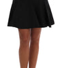 Dolce & Gabbana Elegant Black Floral Jacquard A-Line Skirt