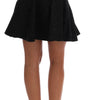 Dolce & Gabbana Elegant Black Floral Jacquard A-Line Skirt