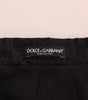 Dolce & Gabbana Elegant Black Floral Jacquard A-Line Skirt