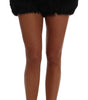 Dolce & Gabbana Elegant Black Fur Mini Shorts Hot Pants