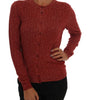 Dolce &amp; Gabbana Red Wool Cardigan Sweater